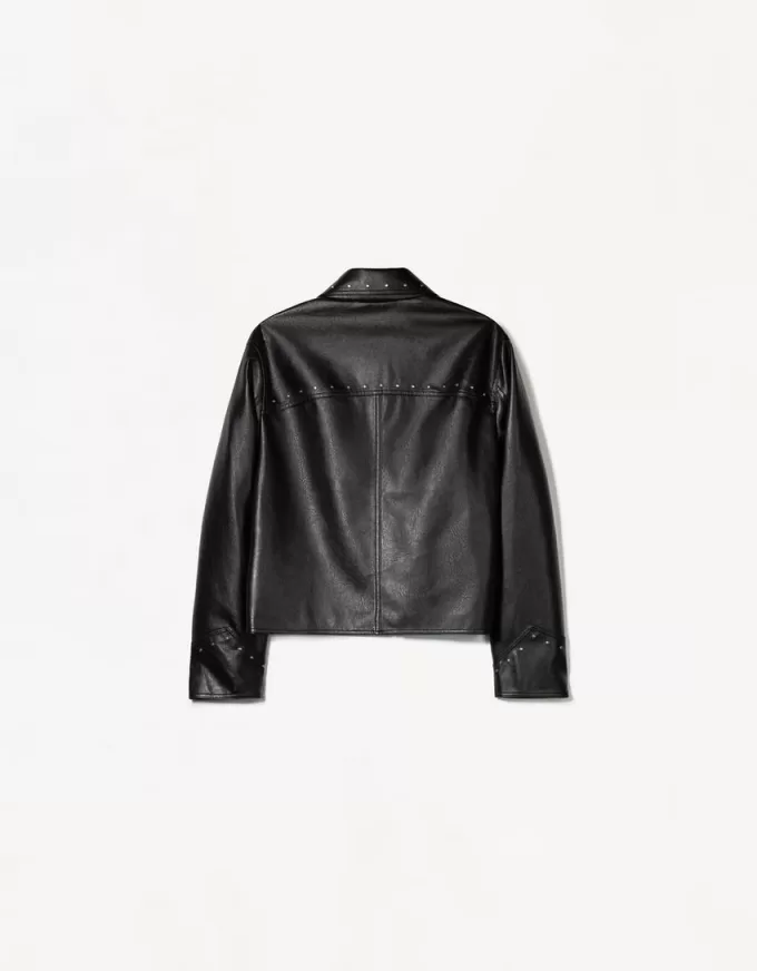 Studded leather effect jacket Studded leather effect jacket