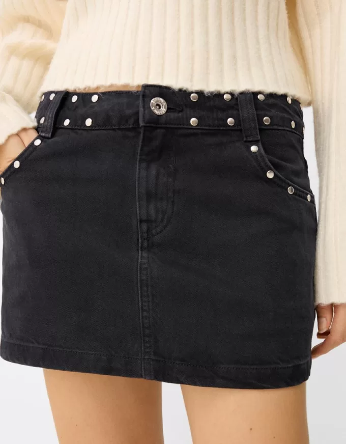 Studded mini skirt
