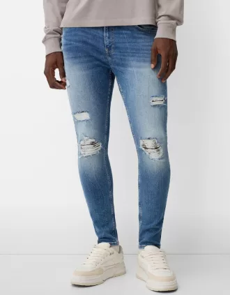 Super skinny ripped jeans