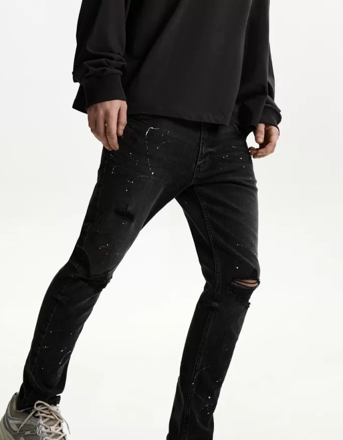 Super skinny ripped jeans