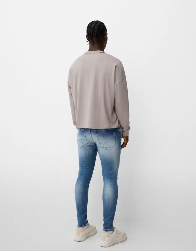 Super skinny ripped jeans