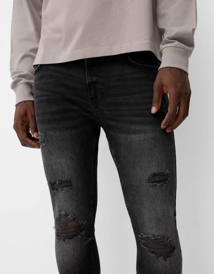 Super skinny ripped jeans