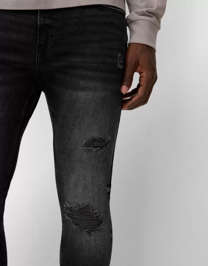Super skinny ripped jeans