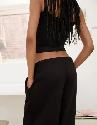 Super wide-leg plush pants