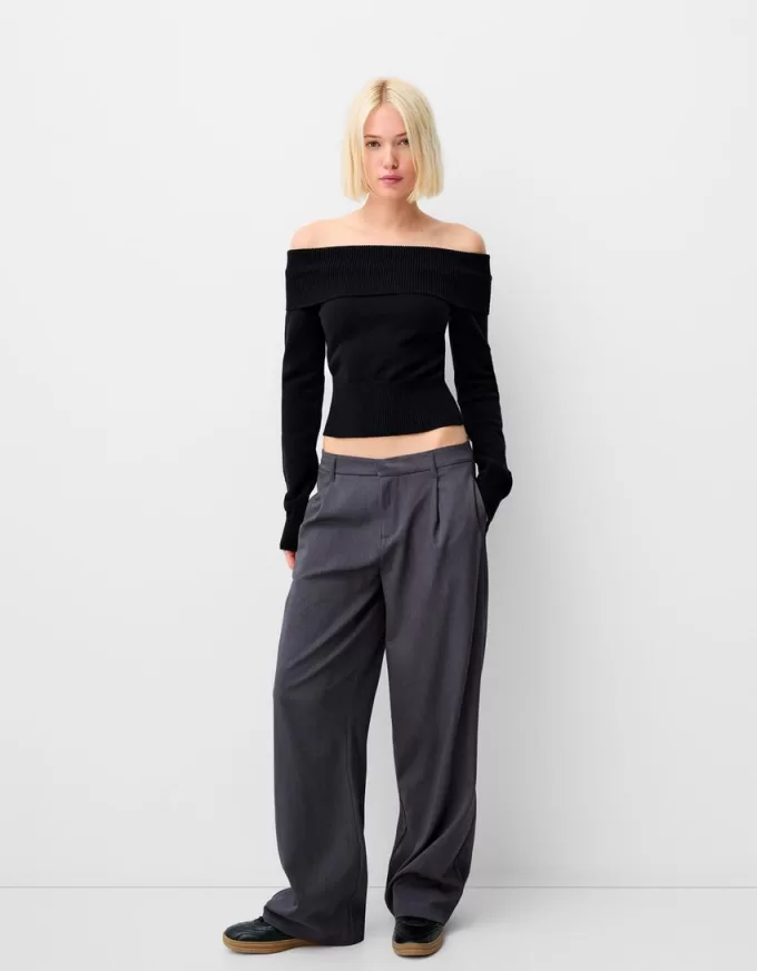 Sweater with a Bardot neckline Sweater with a Bardot neckline