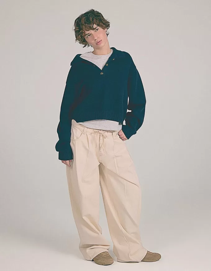 Sweater with polo collar Sweater with polo collar