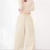 Sweatshirt material barrel pants Sweatshirt material barrel pants