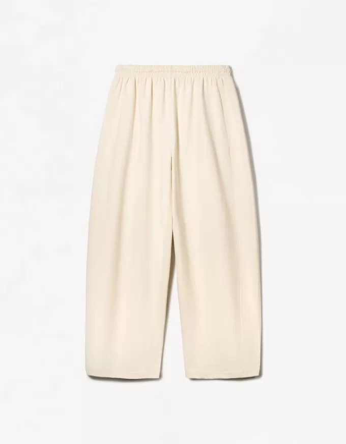 Sweatshirt material barrel pants Sweatshirt material barrel pants