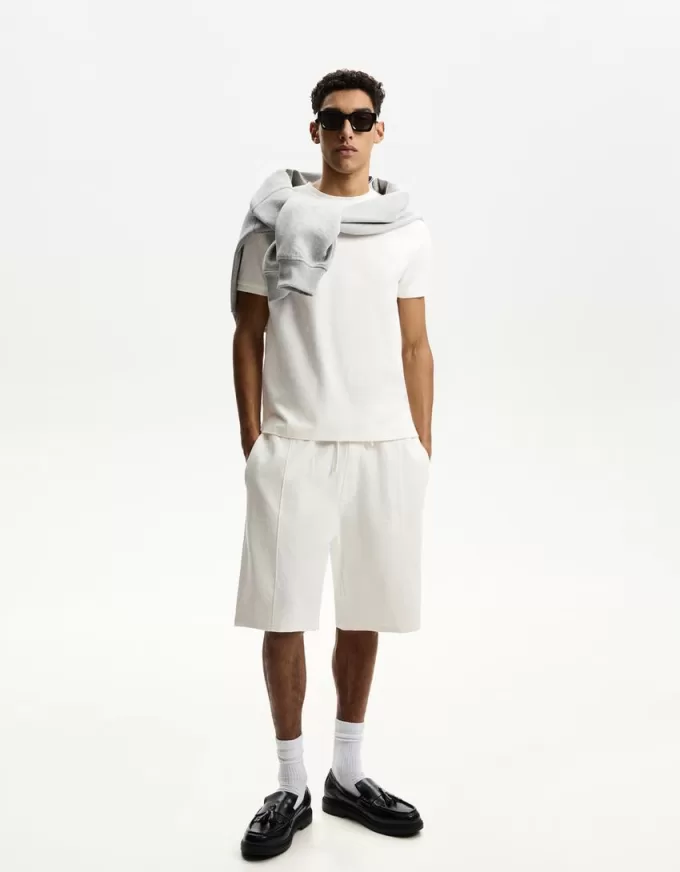 Textured Bermuda shorts Textured Bermuda shorts