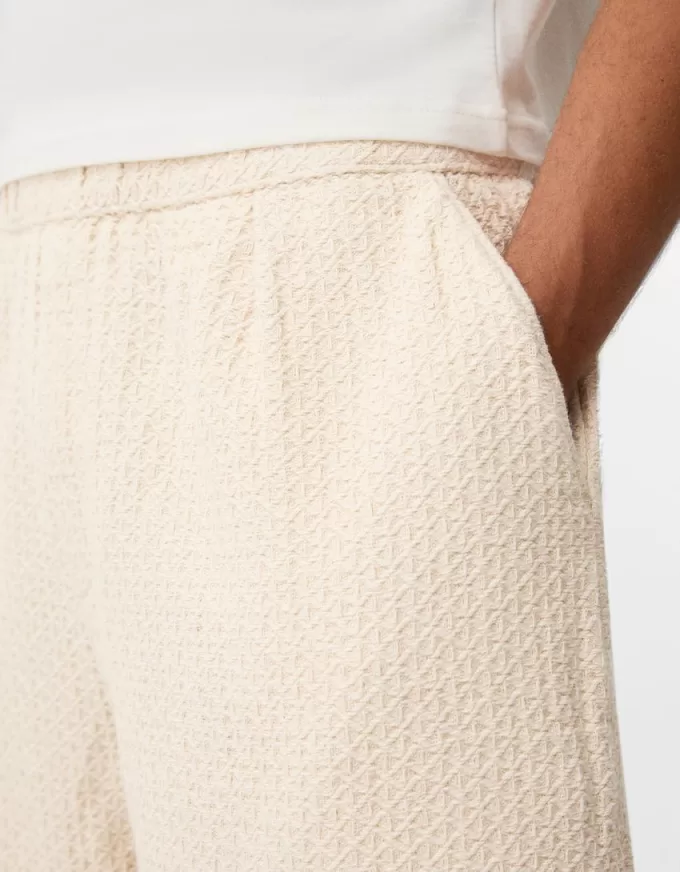 Textured Bermuda sweatpants Textured Bermuda sweatpants