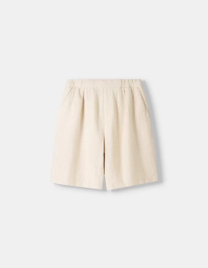 Textured Bermuda sweatpants Textured Bermuda sweatpants