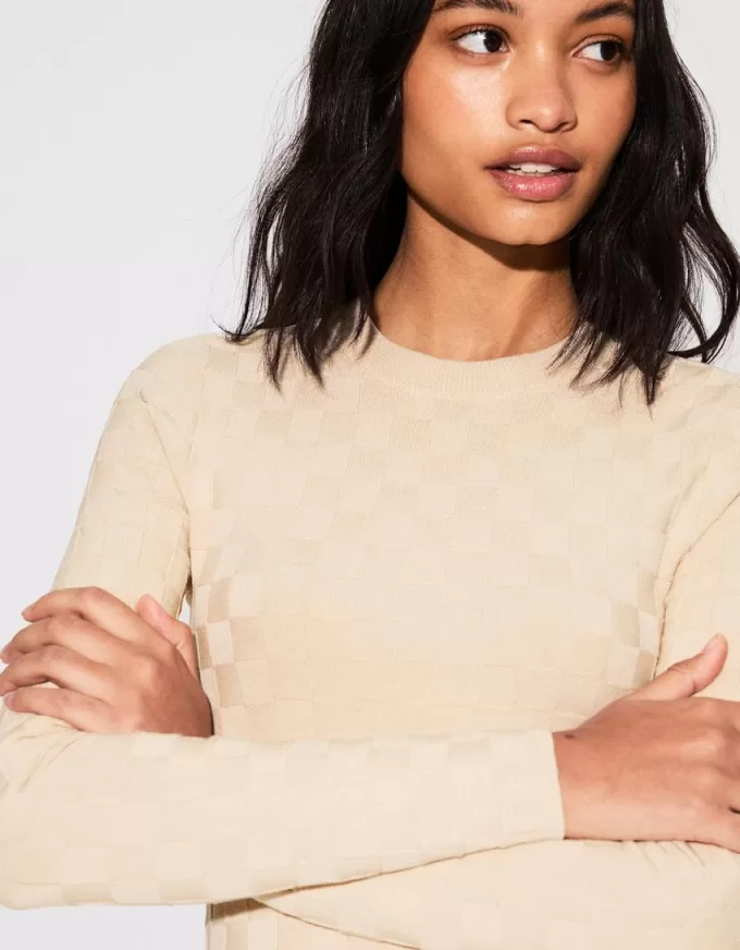 Textured check mini dress Textured check mini dress