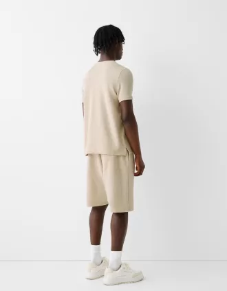 Textured short sleeve T-shirt