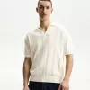 Textured short sleeve polo shirt Textured short sleeve polo shirt