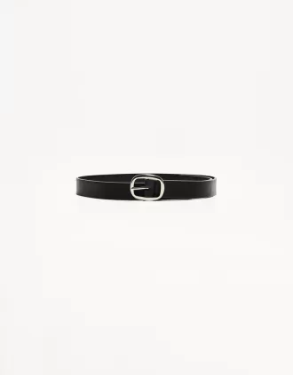 Thin faux leather belt