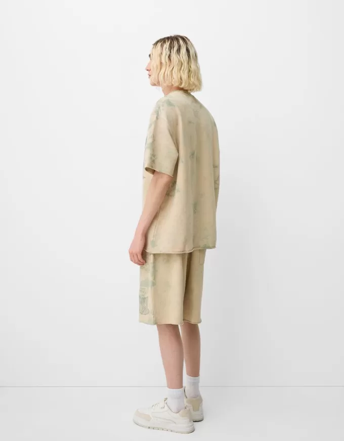 Tie-dye baggy Bermuda shorts Tie-dye baggy Bermuda shorts