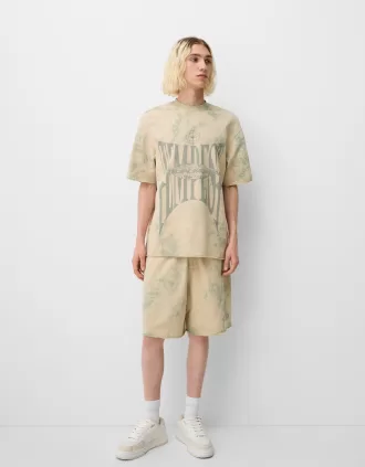 Tie-dye baggy Bermuda shorts