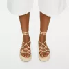 Tied flat jute sandals Tied flat jute sandals