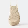Tied flat jute sandals Tied flat jute sandals