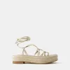 Tied flat jute sandals Tied flat jute sandals