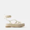 Tied flat jute sandals Tied flat jute sandals
