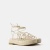 Tied flat jute sandals Tied flat jute sandals
