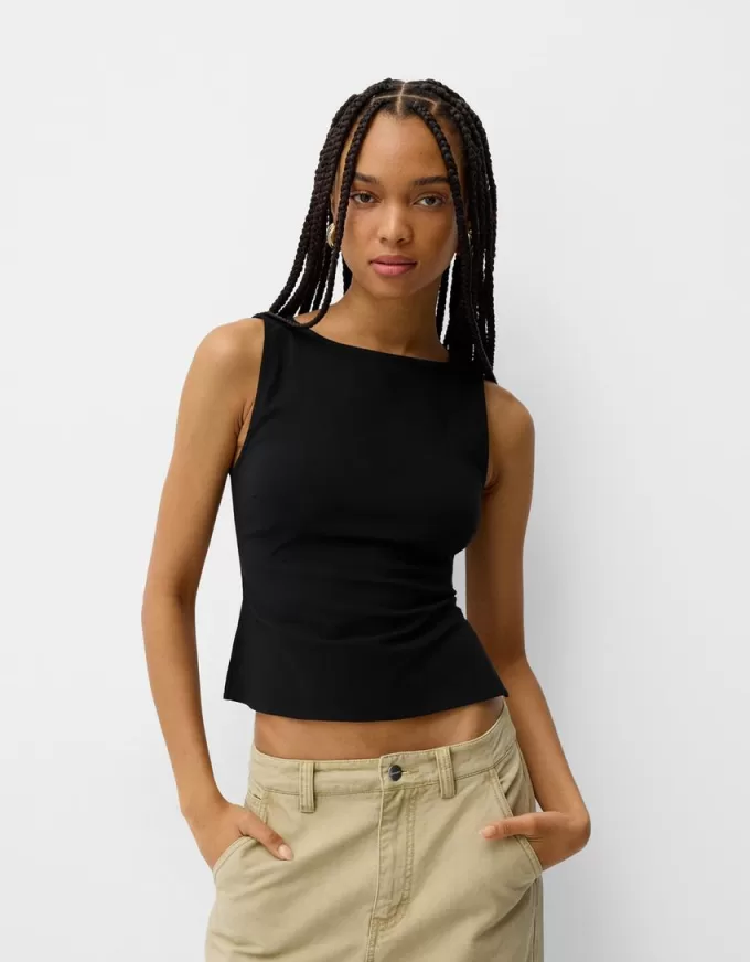 Top with tied detail at the back Top with tied detail at the back