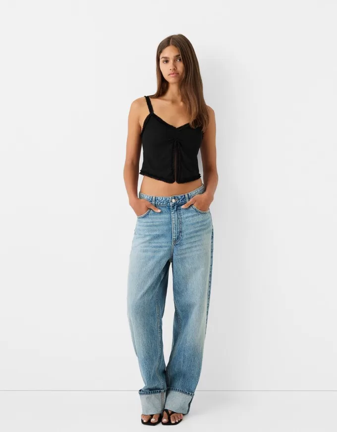 Tulle top with straps Tulle top with straps