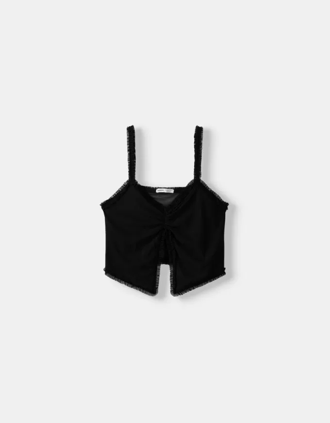 Tulle top with straps Tulle top with straps