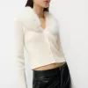 V-neck cardigan with faux fur V-neck cardigan with faux fur