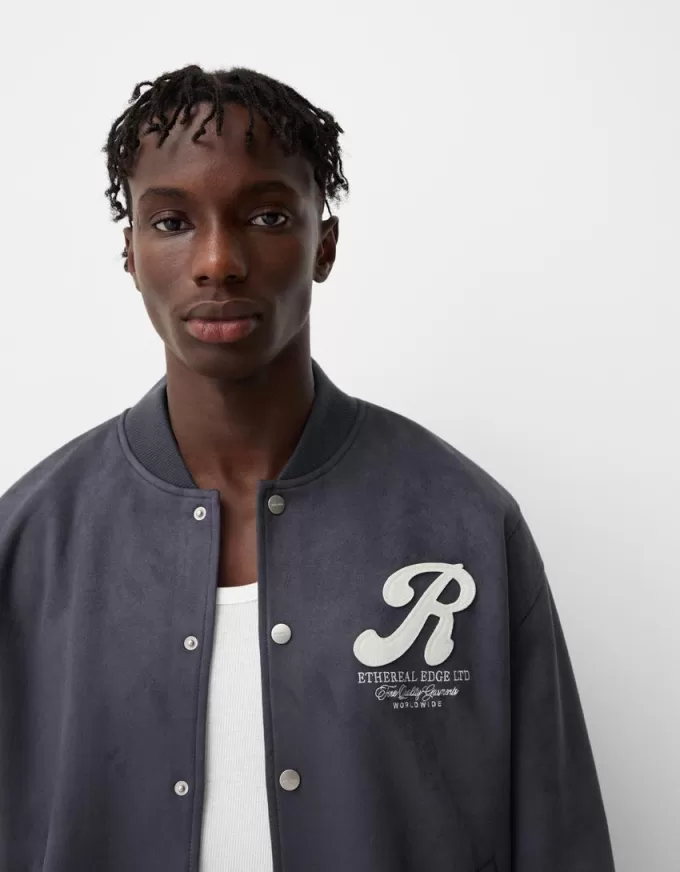 Varsity bomber jacket