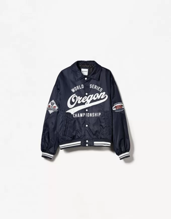 Varsity bomber jacket