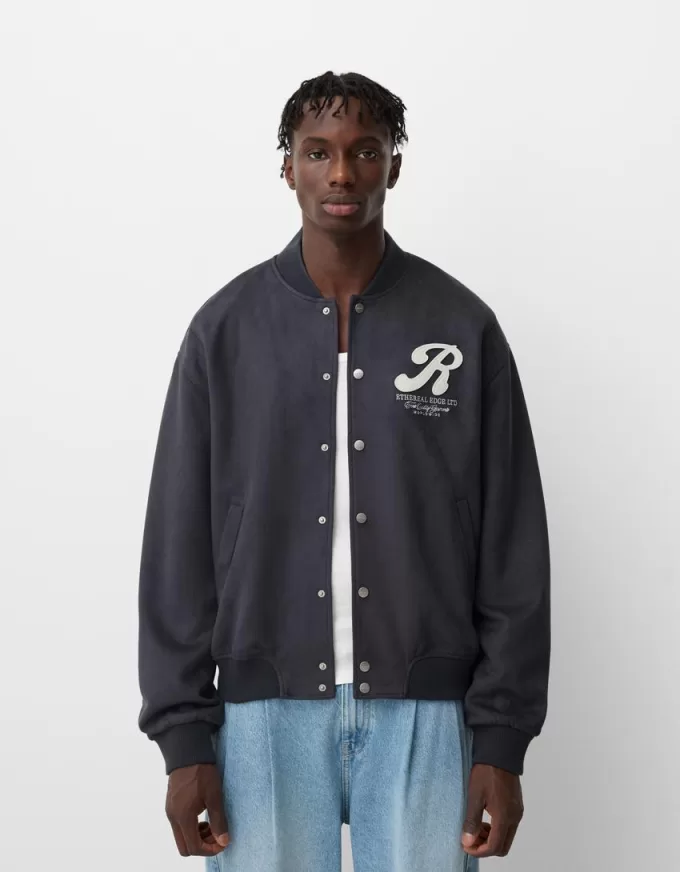 Varsity bomber jacket