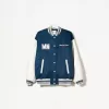 Varsity jacket with contrasting sleeves