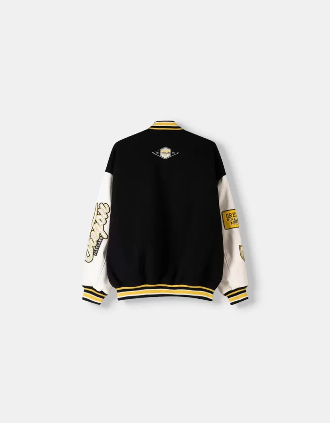 Varsity jacket with contrasting sleeves Varsity jacket with contrasting sleeves
