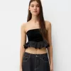 Velvet bandeau top