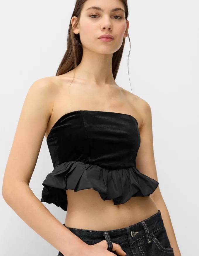 Velvet bandeau top