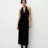 Velvet halter neck midi dress Velvet halter neck midi dress