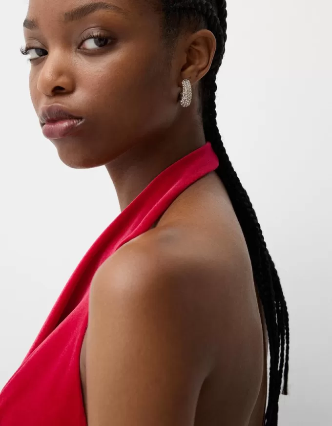 Velvet halter neck midi dress Velvet halter neck midi dress