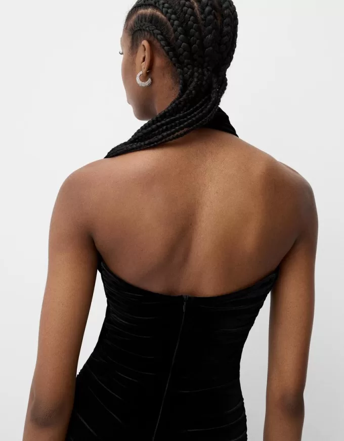 Velvet halter neck midi dress Velvet halter neck midi dress