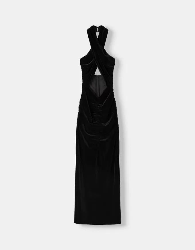 Velvet halter neck midi dress Velvet halter neck midi dress