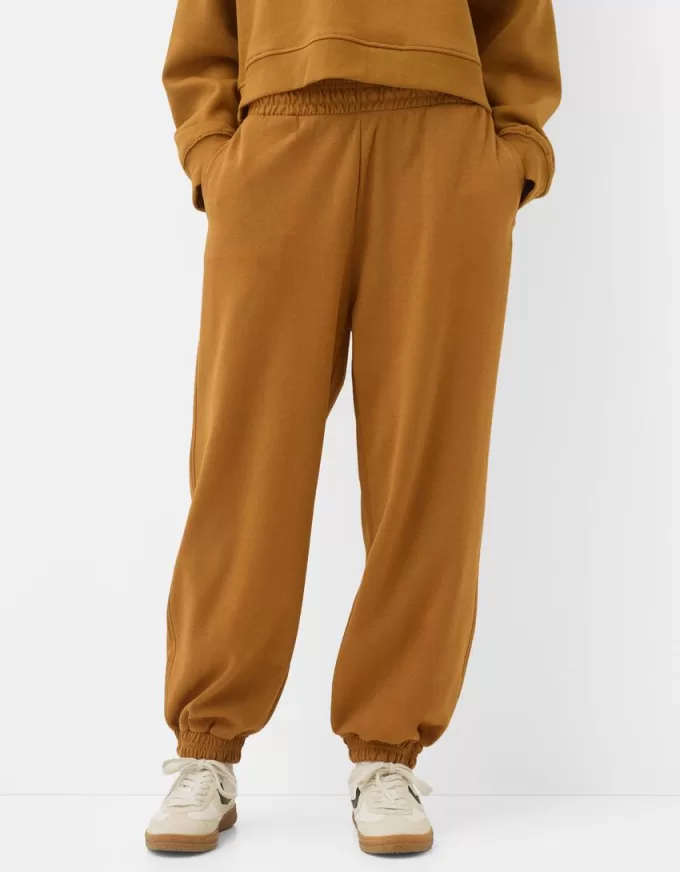 Voluminous interlock jogger pants
