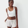 Waffle-knit shorts