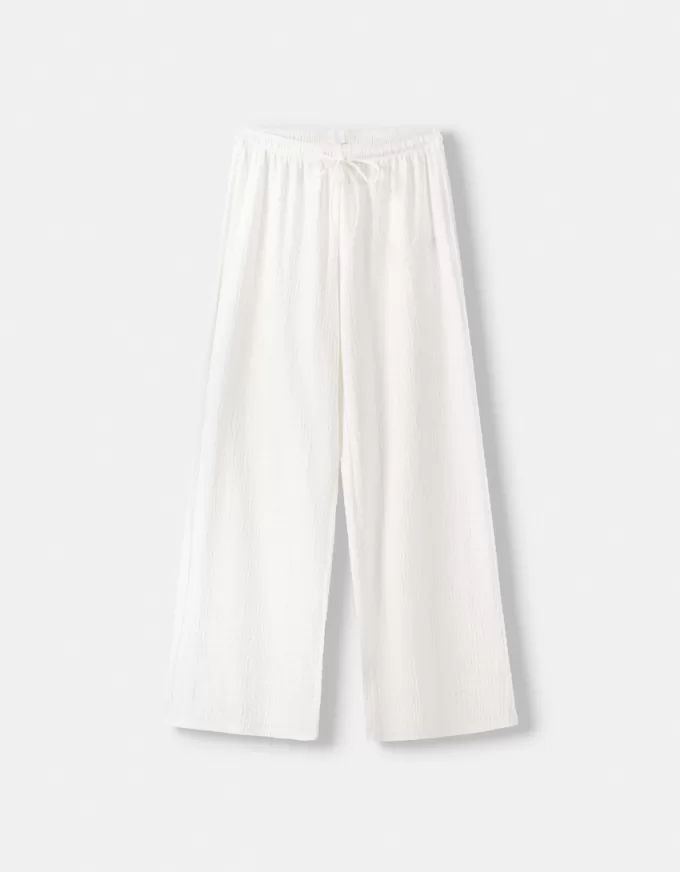 Waffle-knit straight-leg pants Waffle-knit straight-leg pants