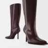 Wide-calf high-heel boots