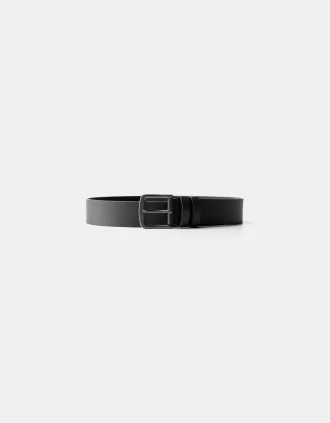 Wide leather effect belt