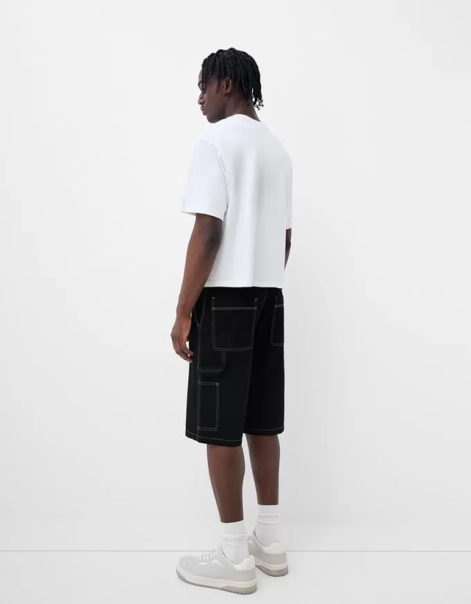 Wide-leg carpenter Bermuda shorts Wide-leg carpenter Bermuda shorts