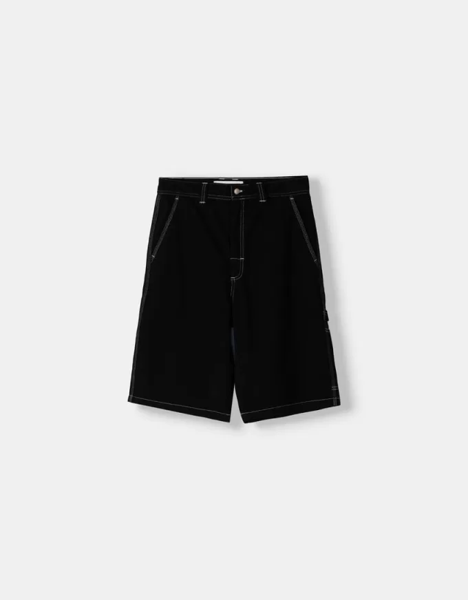 Wide-leg carpenter Bermuda shorts Wide-leg carpenter Bermuda shorts