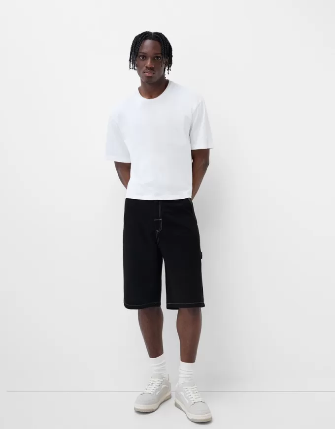 Wide-leg carpenter Bermuda shorts Wide-leg carpenter Bermuda shorts