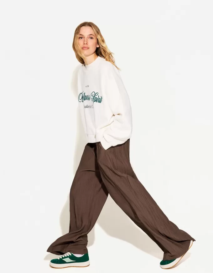 Wide-leg drawstring pants